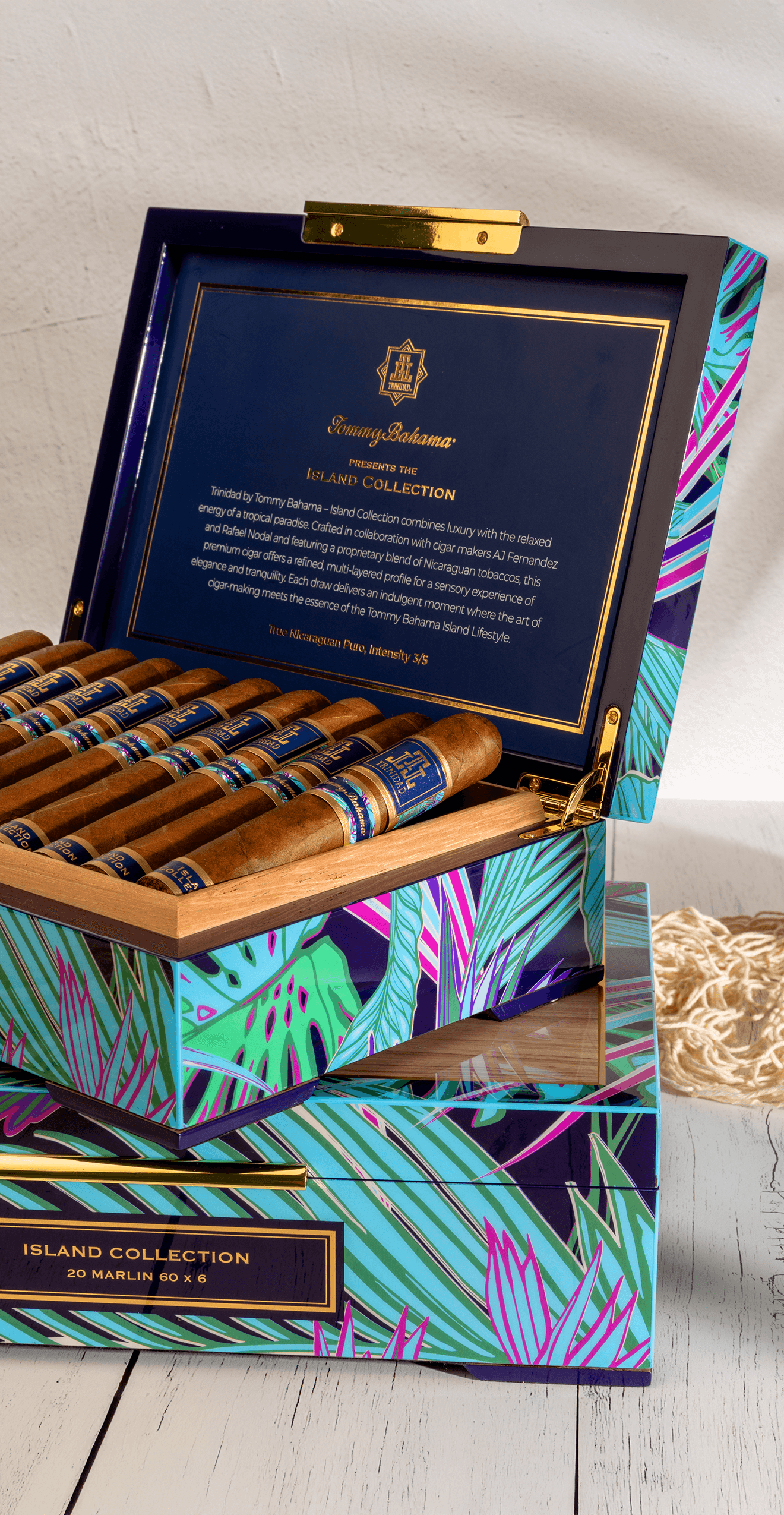 Open Trinidad Tommy Bahama Island Collection humidor